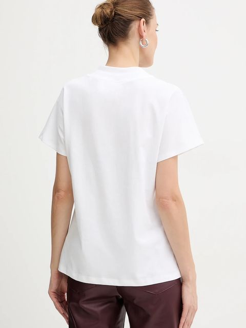 Guess t-shirt bawełniany LILY damski kolor biały W5BI16 I3Z14