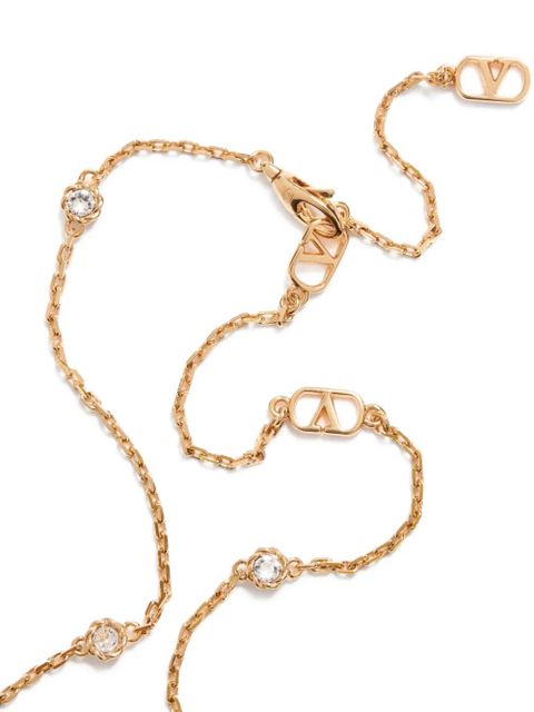 Valentino Garavani Cherryfic crystal-embellished necklace - Gold