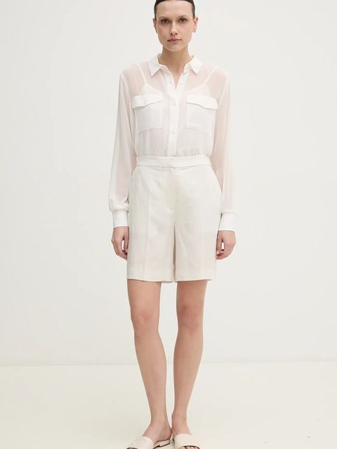 Calvin Klein szorty z domieszką lnu - zdjęcie produktu nr 1