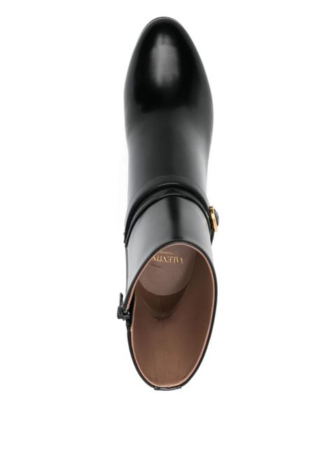 Valentino Garavani Pattie leather buckle-fastening boots - Black