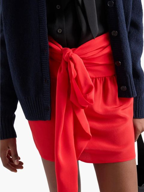 Prada crepe de Chine mini skirt - Red