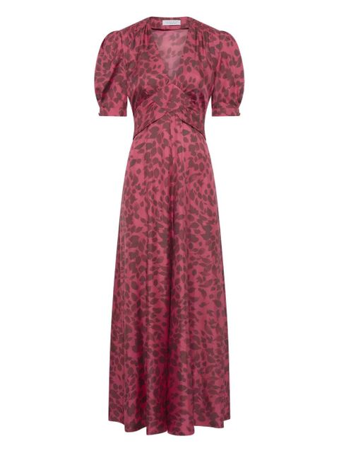 Gabriela Hearst Larkin puffed-sleeves floral midi dress - Pink - zdjęcie produktu nr 2