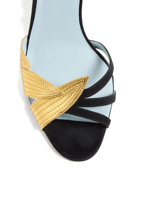 Valentino Garavani Foliefoliage sandals - Black