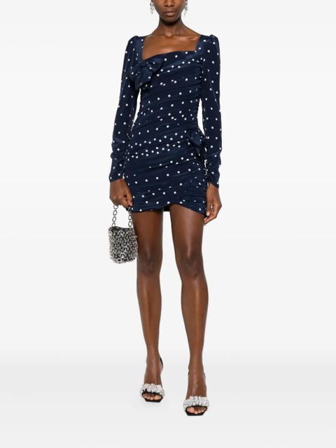 Alessandra Rich polka-dot bow mini dress - Blue - zdjęcie produktu nr 2