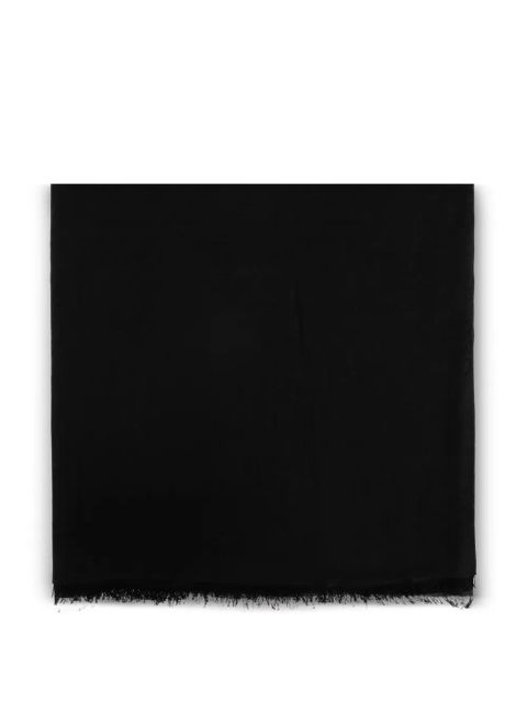 Ferragamo Gancini-monogram frayed scarf - Black - zdjęcie produktu nr 1