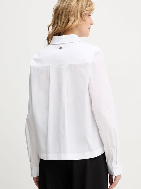 Joop! koszula damska kolor biały relaxed z kołnierzykiem klasycznym 30100036