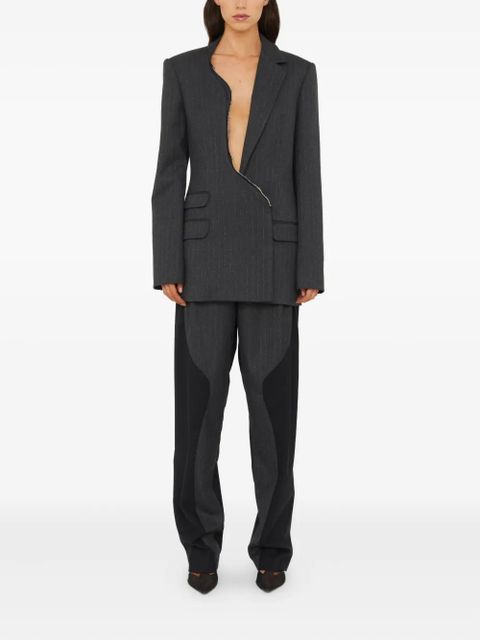 Christopher Esber Torrent pinstripe asymmetrical blazer - Black - zdjęcie produktu nr 2