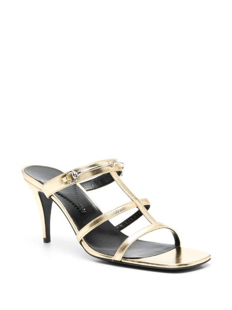 Gucci 75mm horsebit-detail leather sandals - Gold - zdjęcie produktu nr 2