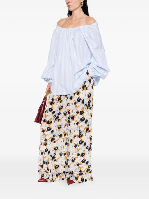Marni Secret Bouquet trousers - Blue - zdjęcie produktu nr 2