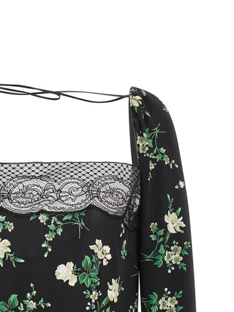 Dolce & Gabbana flower print blouse - Black