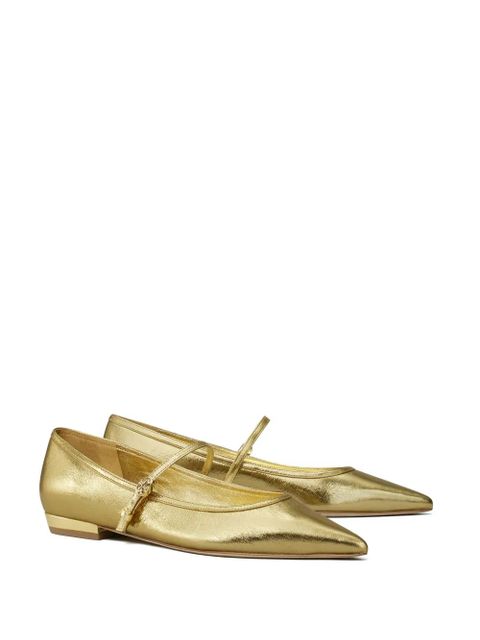 Tory Burch Mary Jane ballerina shoes - Gold - zdjęcie produktu nr 2