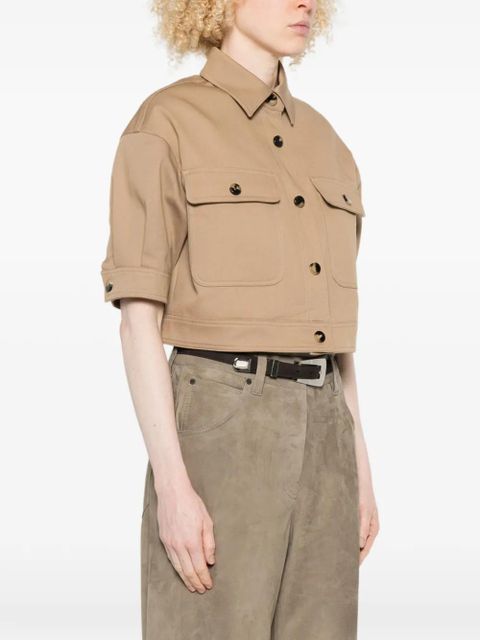 Max Mara buttoned cropped jacket - Brown