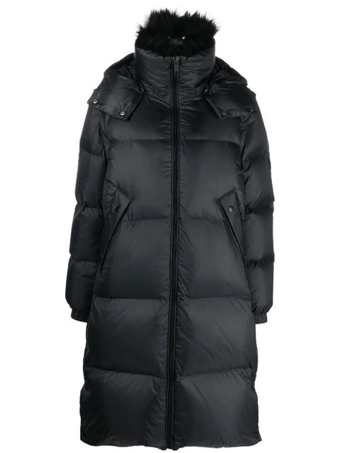 Yves Salomon lambswool collar down coat - Black - zdjęcie produktu nr 1