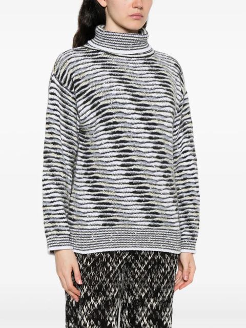 Missoni patterned-jacquard jumper - Grey