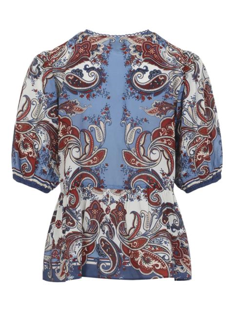 FARM Rio paisley scarf blouse - Blue - zdjęcie produktu nr 2