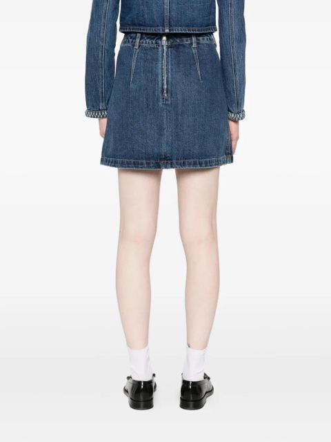 Self-Portrait denim mini skirt - Blue