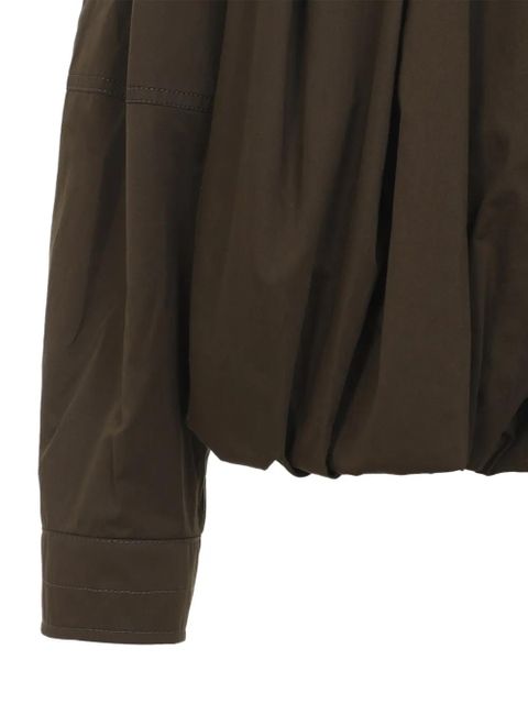 LEMAIRE button pleated jacket - Brown - zdjęcie produktu nr 2