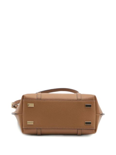 Tory Burch mini Perry zip-top leather tote bag - Brown