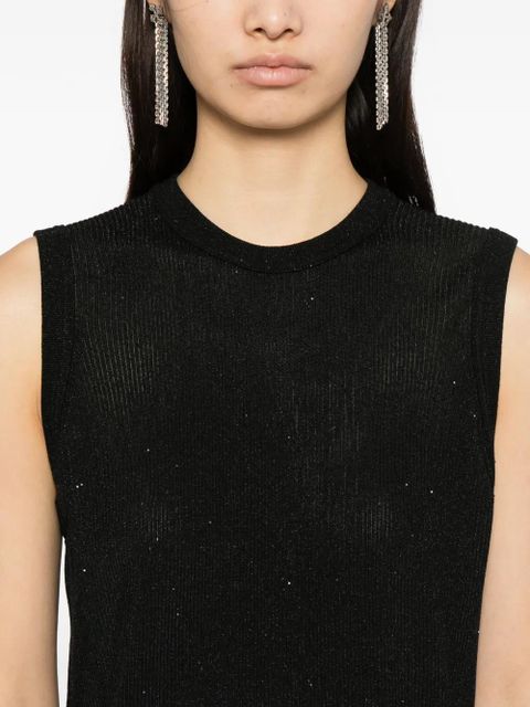 TOM FORD sequin-embellished ribbed tank top - Black
