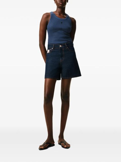 AMI Paris Ami De Coeur logo-embroidery tank top - Blue - zdjęcie produktu nr 2