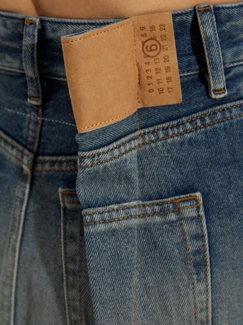 MM6 Maison Margiela distressed effect skirt - Blue