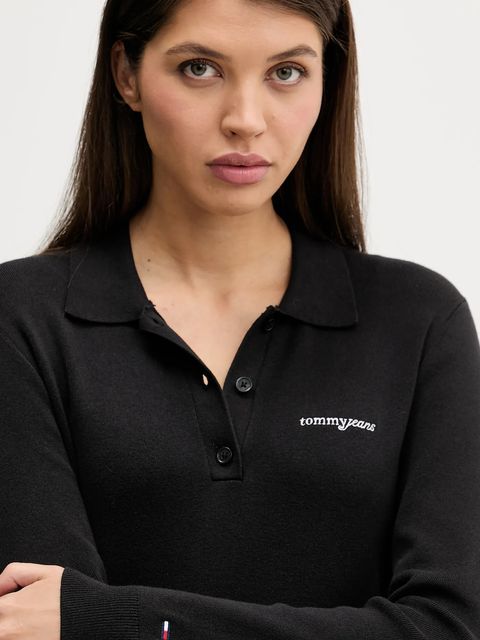 Tommy Jeans sukienka kolor czarny mini rozkloszowana DW0DW22464