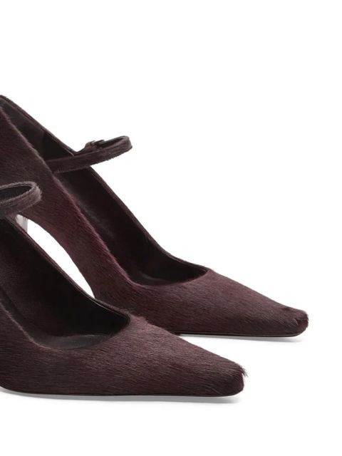 LouLou de Saison 85mm Kabel pony-effect leather pumps - Red - zdjęcie produktu nr 2