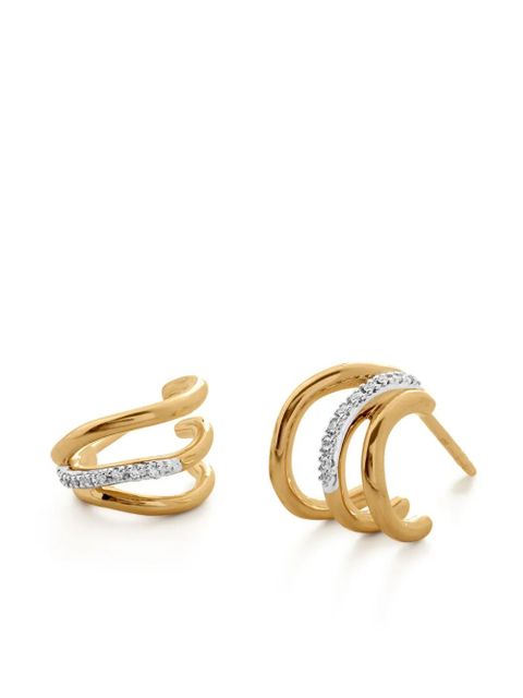 Monica Vinader Riva huggie earrings - Gold