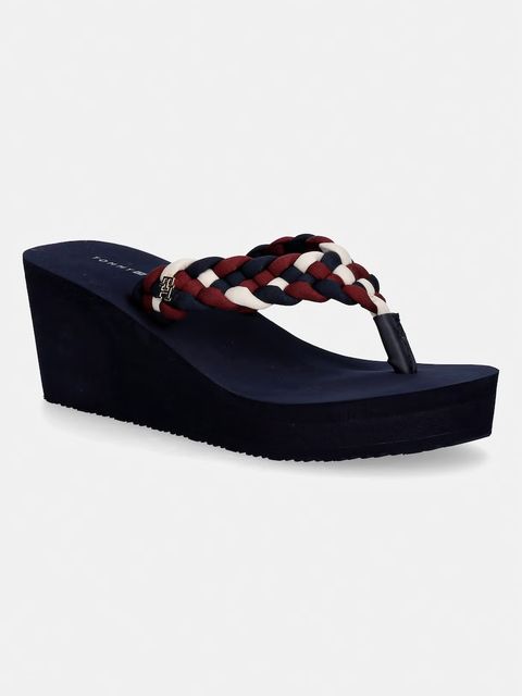 Tommy Hilfiger japonki damskie TH WEDGE BRAIDED SUMMER - zdjęcie produktu nr 2