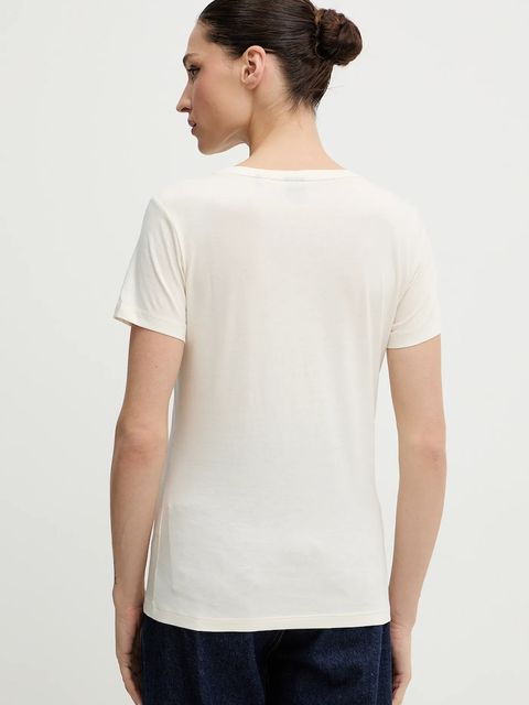 BOSS Orange t-shirt bawełniany C Elove 1 damski kolor beżowy 50556994