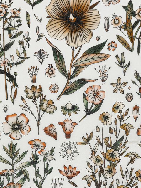 Answear.LAB apaszka jedwabna damska kolor brązowy wzorzysta - zdjęcie produktu nr 2