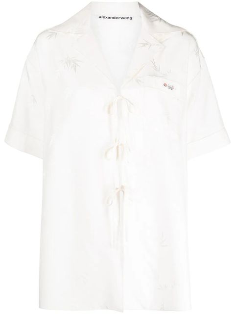 Alexander Wang jacquard pajama-style shirt - White - zdjęcie produktu nr 1