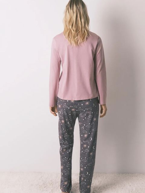 women'secret spodnie piżamowe bawełniane damska kolor szary bawełniana 3702282