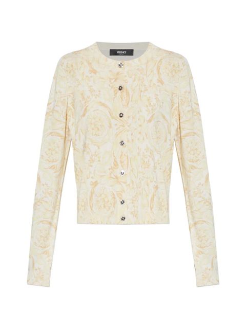 Versace patterned buttoned cardigan - Neutrals - zdjęcie produktu nr 1
