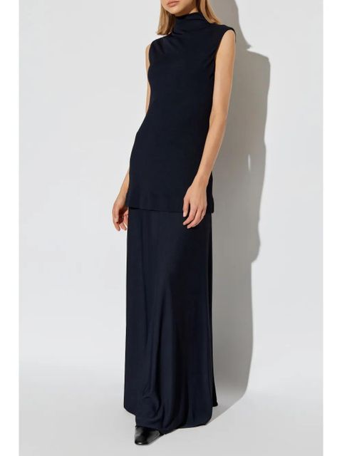 Jil Sander layered sleeveless maxi dress - Blue