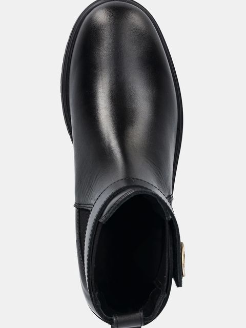 Liu Jo sztyblety skórzane NEW NANCY ECO 2-2 damskie kolor czarny na płaskim obcasie SA5203PX24122222