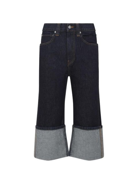 KHAITE cuffed cotton jeans - Blue - zdjęcie produktu nr 1