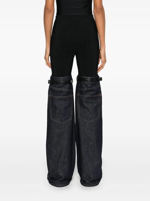 Coperni flared panelled trousers - Black