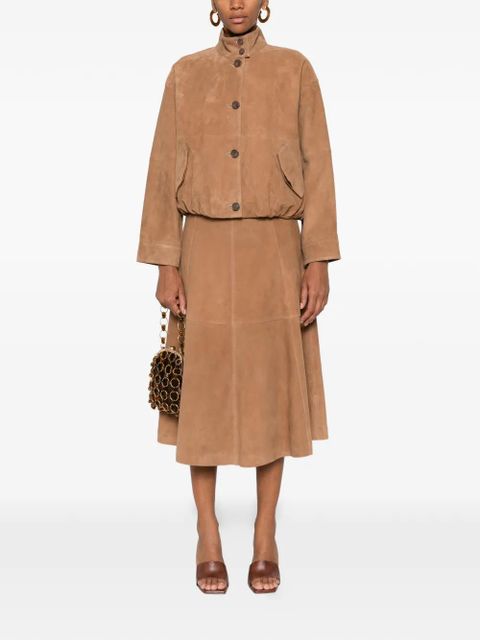 Simkhai panelling suede midi skirt - Brown - zdjęcie produktu nr 2