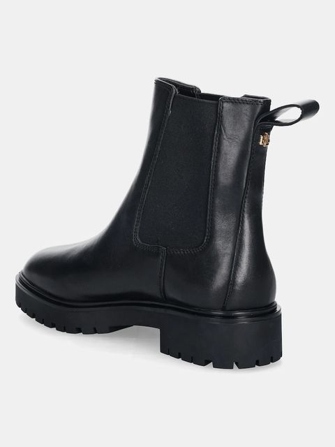 Lauren Ralph Lauren sztyblety skórzane Allyson damskie kolor czarny na płaskim obcasie 802967818001 - zdjęcie produktu nr 2