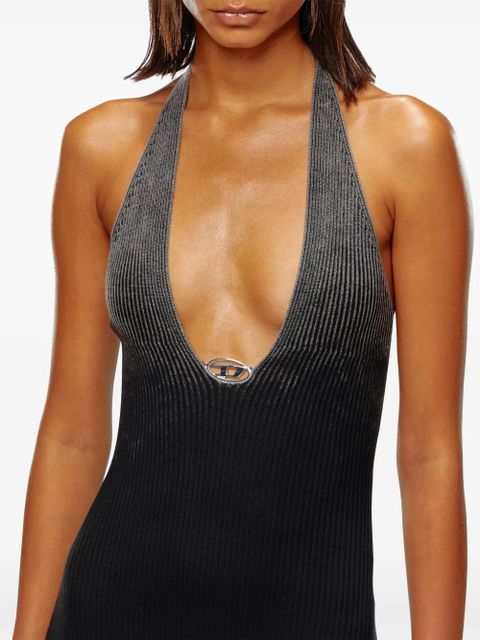 Diesel M-Larisa Oval D-plaque mini dress - Black