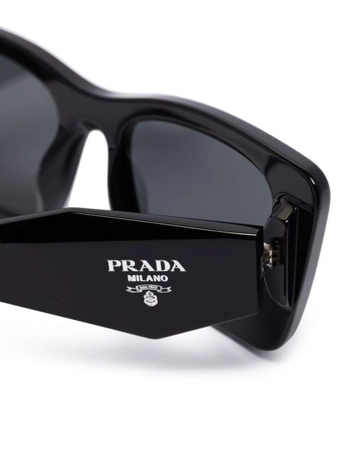 Prada Eyewear oversized rectangular-frame sunglasses - Black