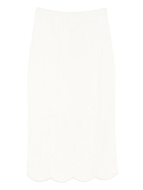 TWINSET scalloped pencil skirt - Black - zdjęcie produktu nr 1