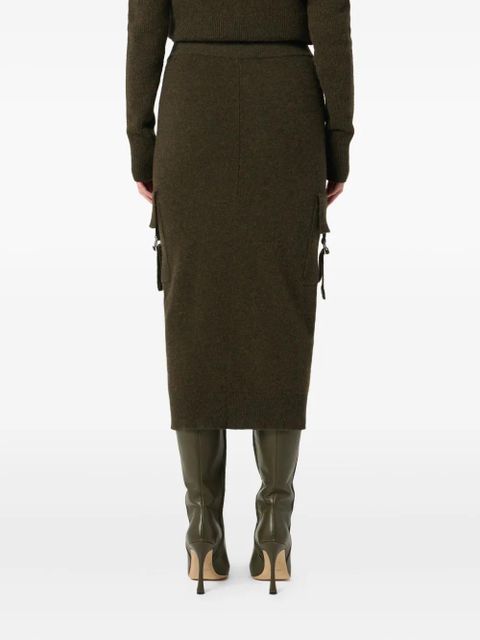 Blumarine cargo-pockets knitted midi skirt - Brown - zdjęcie produktu nr 2