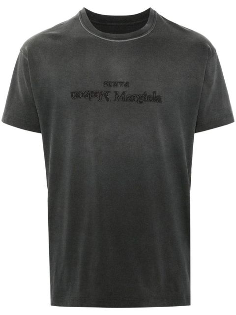 Maison Margiela Reverse logo-print cotton T-shirt - Black - zdjęcie produktu nr 1