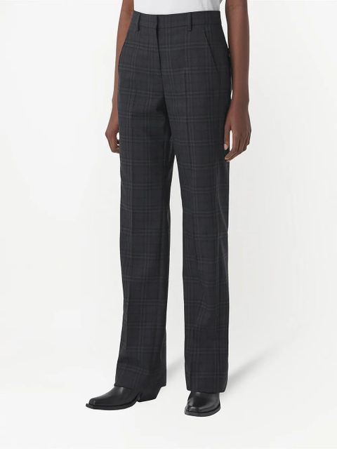 Burberry check wool tailored trousers - Black - zdjęcie produktu nr 2