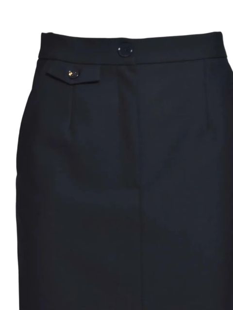 SOLOTRE button pocket midi skirt - Blue
