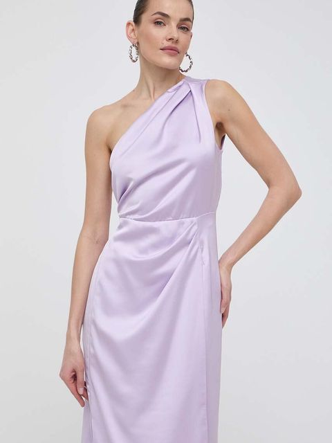 Marella sukienka kolor fioletowy midi prosta 2413221032200