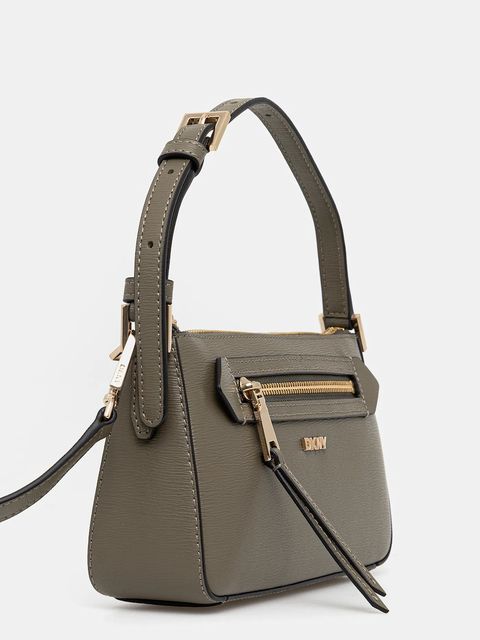 Dkny torebka skórzana kolor zielony R42HKE18 - zdjęcie produktu nr 2