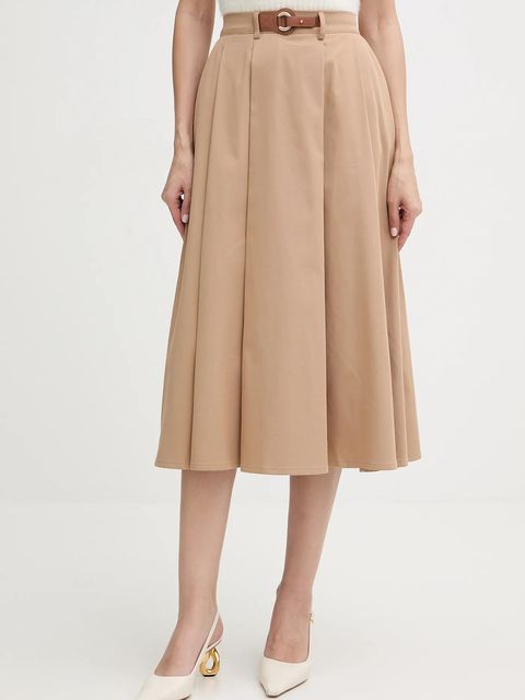 Morgan spódnica kolor brązowy midi rozkloszowana JOKER.F - zdjęcie produktu nr 1